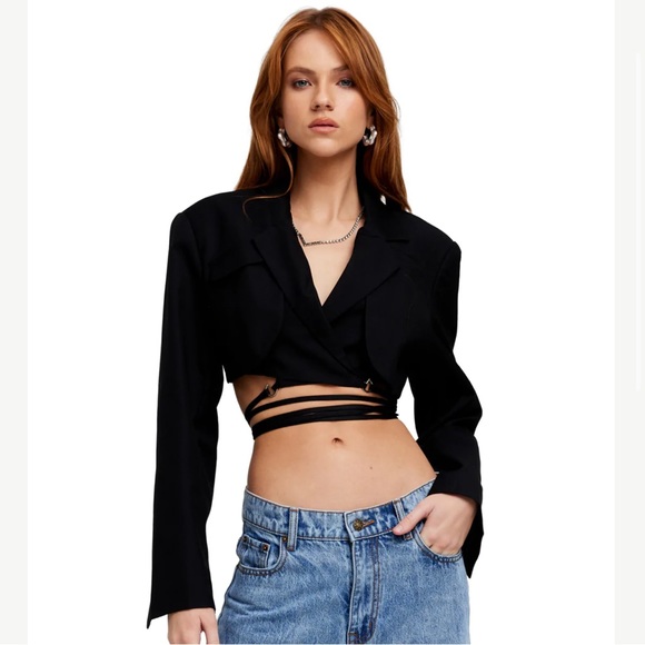 Princess Polly Tops - CUTE CROPPED JACKET/TOP